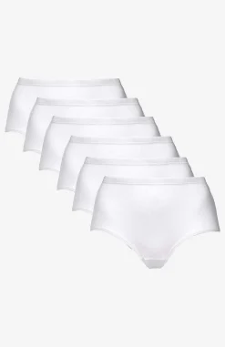 Undertøj|Flerpak Undertøj-Cellbes of Sweden Ribbet trusse i bomuld 6-pack Hvid