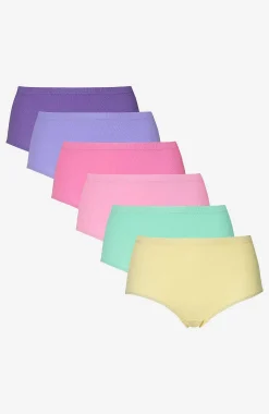 Undertøj|Flerpak Undertøj- Ribbet trusse i bomuld 6-pack Multi