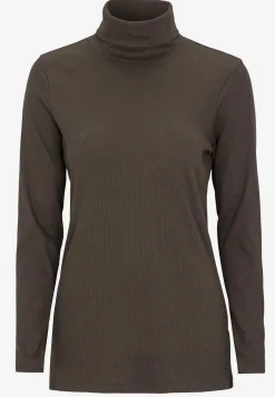 Poloskjorter|Toppe-Cellbes of Sweden Ribbet turtleneck trøje i økologisk bomuld | Cellbes