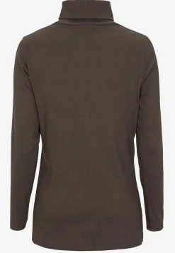 Poloskjorter|Toppe-Cellbes of Sweden Ribbet turtleneck trøje i økologisk bomuld | Cellbes