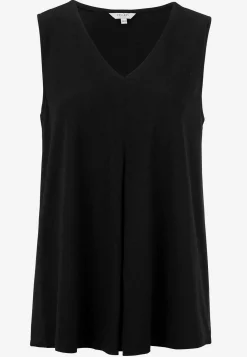 Toppe|Tanktoppe- Ærmeløs jerseytop med v-udskæring | Cellbes