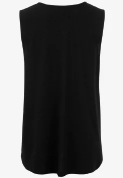 Toppe|Tanktoppe- Ærmeløs jerseytop med v-udskæring | Cellbes
