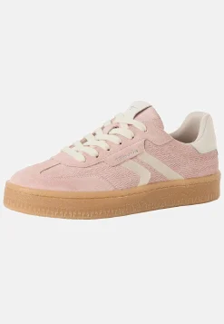 Sneakers|Lædersko-Tamaris Ruskindssneakers med snøring Lys rosa