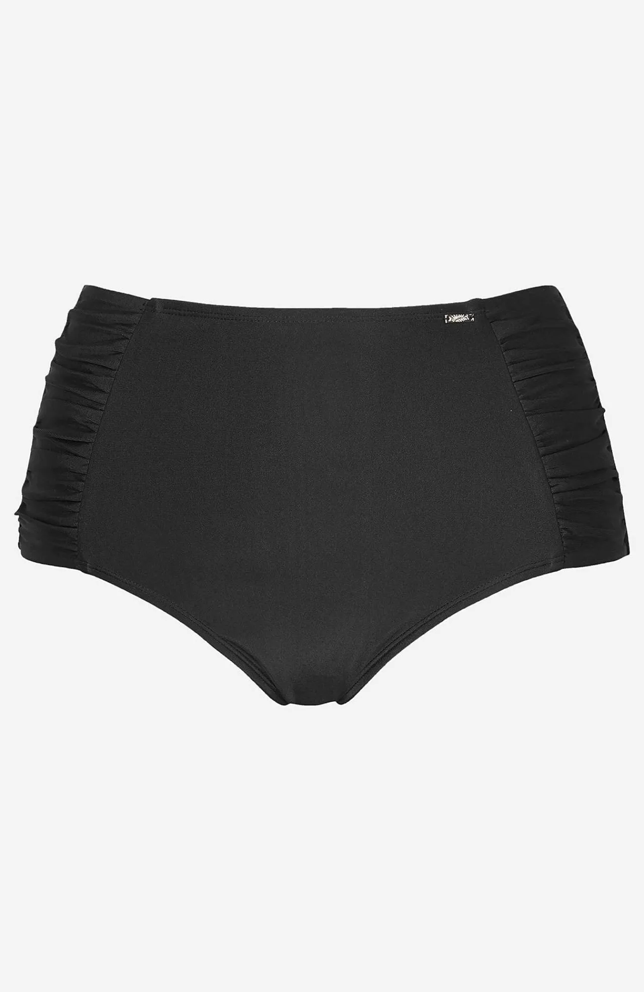 Bikinier- Rynket bikiniunderdel med høj talje Honolulu Sort