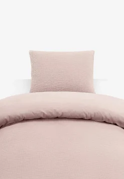 Sengesæt- Rynket sengesæt 150x210 cm Rosa