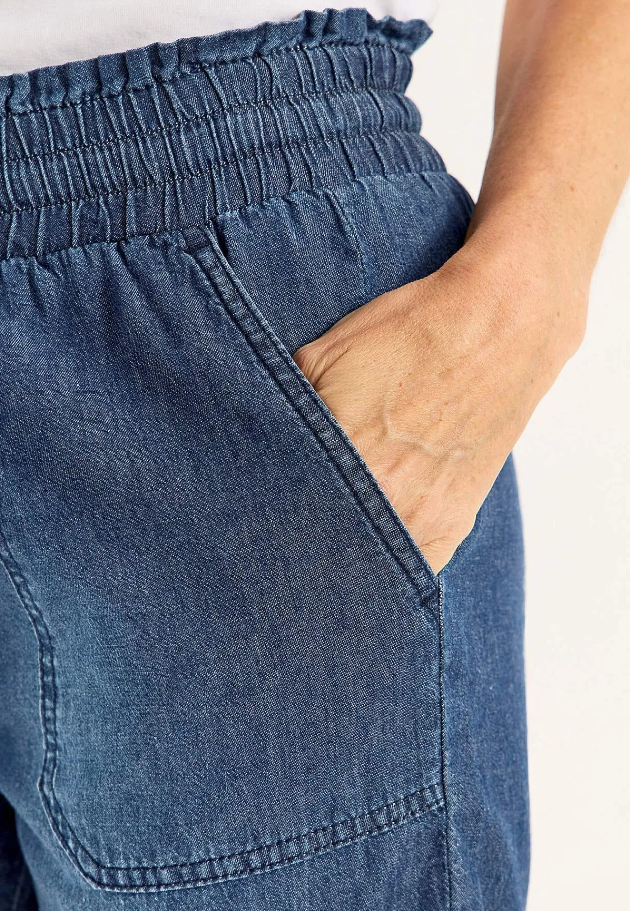 Forårsbukser|Jeansshorts-Cellbes of Sweden Shorts i vasket denim | Cellbes