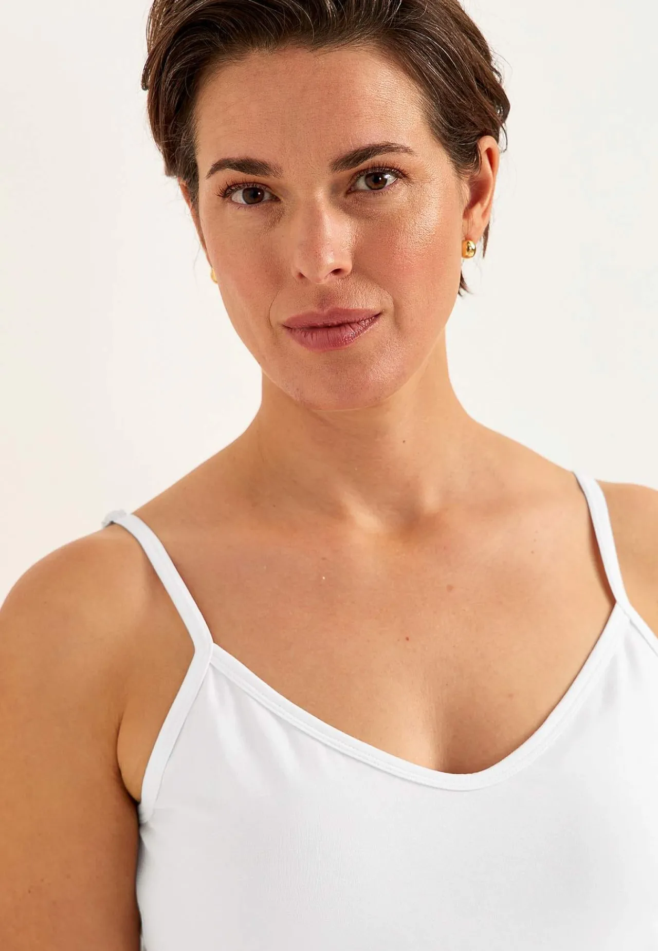 Tanktoppe|Toppe Og Tanktoppe- Singlet i blød, økologisk bomuld 2-pack Sort + Hvid