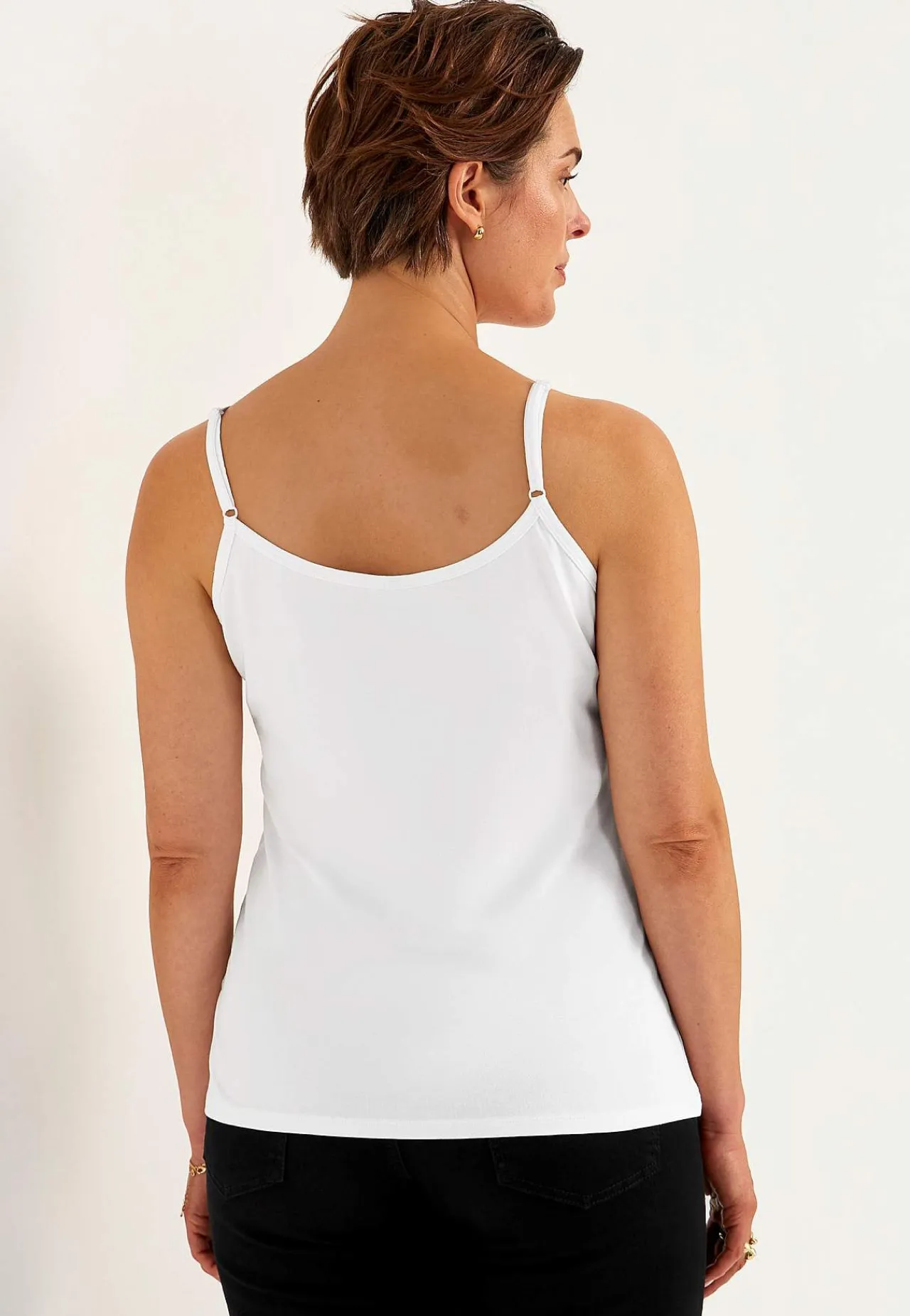 Tanktoppe|Toppe Og Tanktoppe- Singlet i blød, økologisk bomuld 2-pack Sort + Hvid