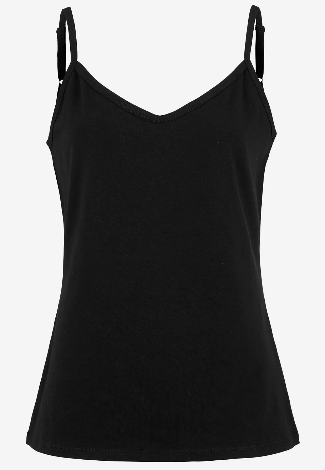 Tanktoppe|Toppe Og Tanktoppe- Singlet i blød, økologisk bomuld 2-pack Sort + Hvid