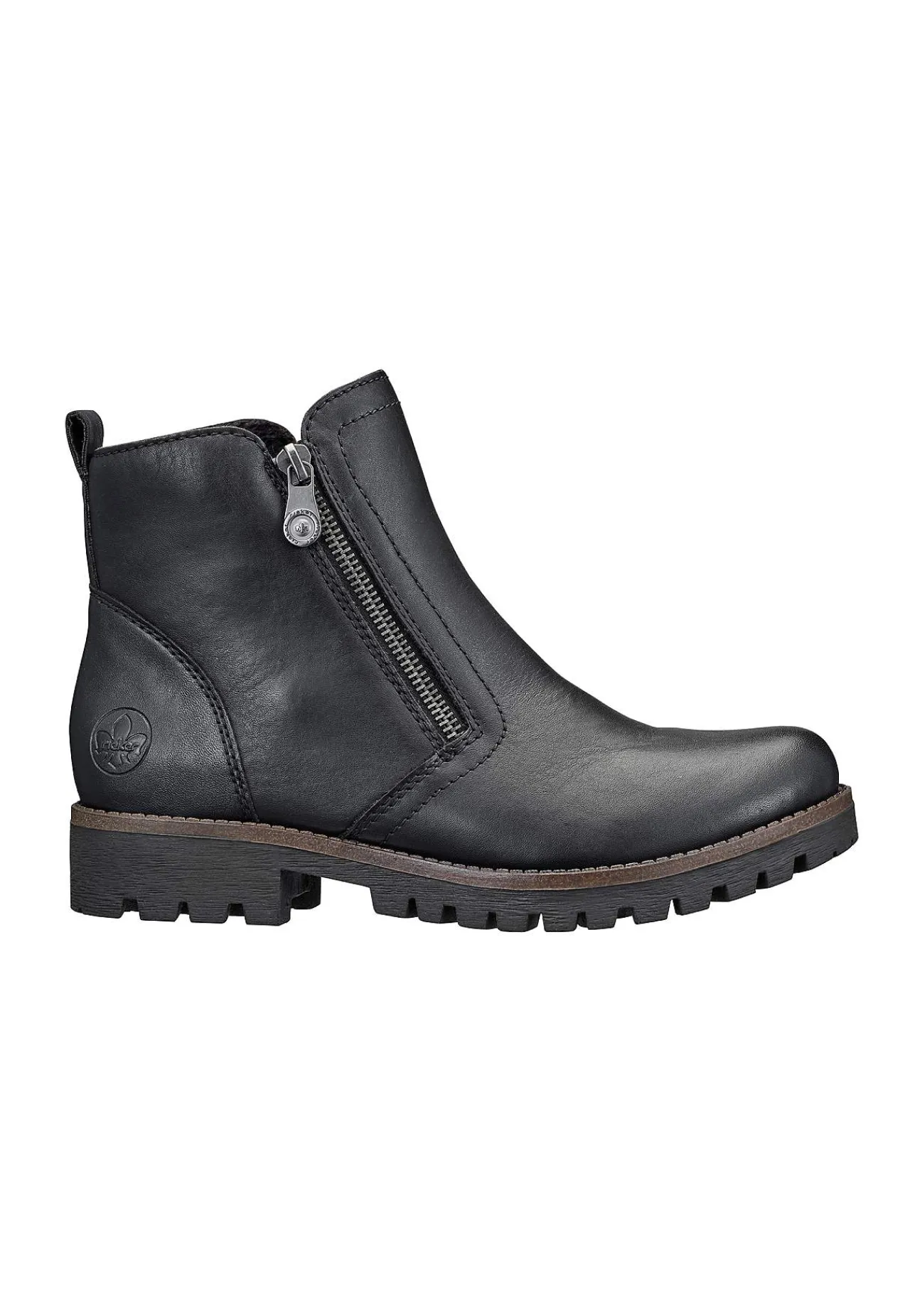 Lædersko|Boots- Skindstøvle med dobbelte lynlåse | Cellbes