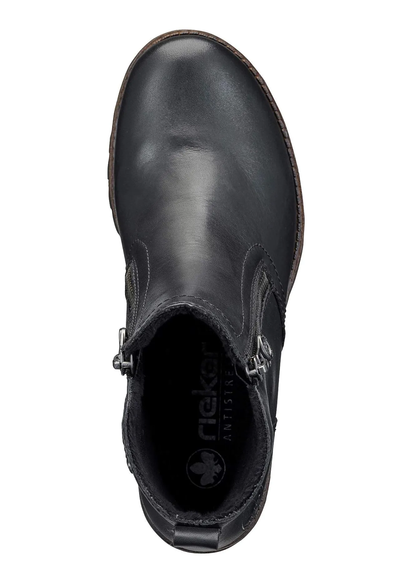 Lædersko|Boots- Skindstøvle med dobbelte lynlåse | Cellbes