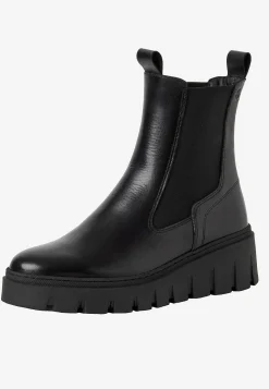 Lædersko|Boots- Skindstøvle med høj sål | Cellbes