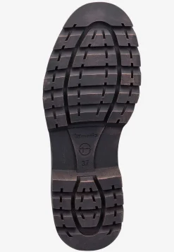 Lædersko|Boots-Tamaris Skindstøvle med lynlås Cognac