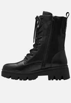 Lædersko|Boots- Skindstøvle med lynlås Comfort Sort