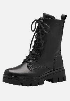Lædersko|Boots- Skindstøvle med lynlås Comfort Sort