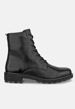 Lædersko|Boots-Ecco Skindstøvle med snøring Metropole Vienna | Cellbes