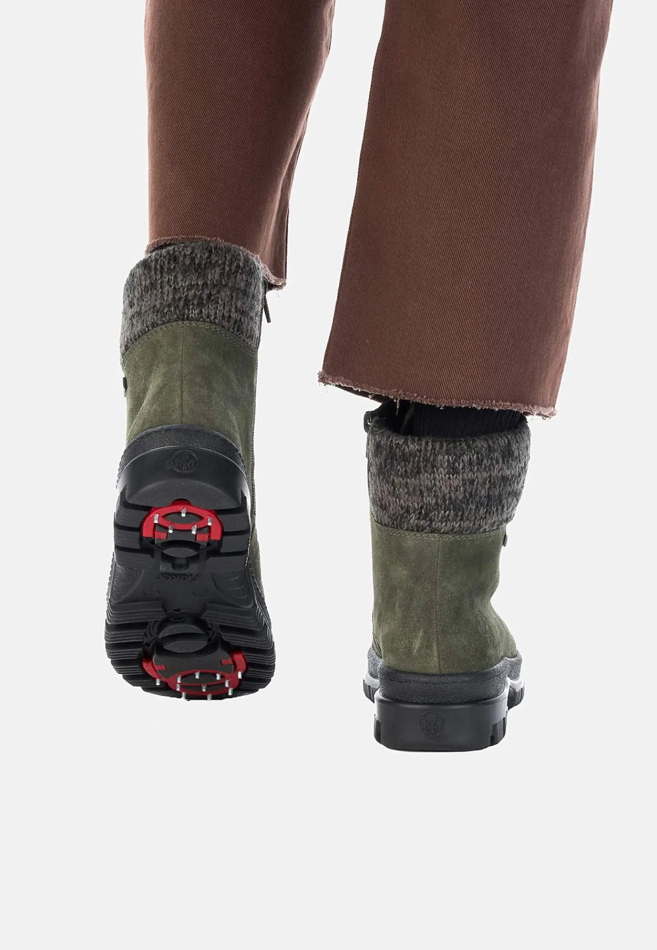 Lædersko|Boots-Rieker Skindstøvle med udtrækkelige crampons | Cellbes