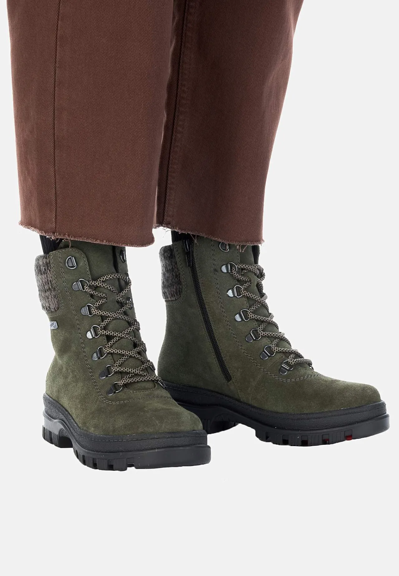 Lædersko|Boots-Rieker Skindstøvle med udtrækkelige crampons | Cellbes