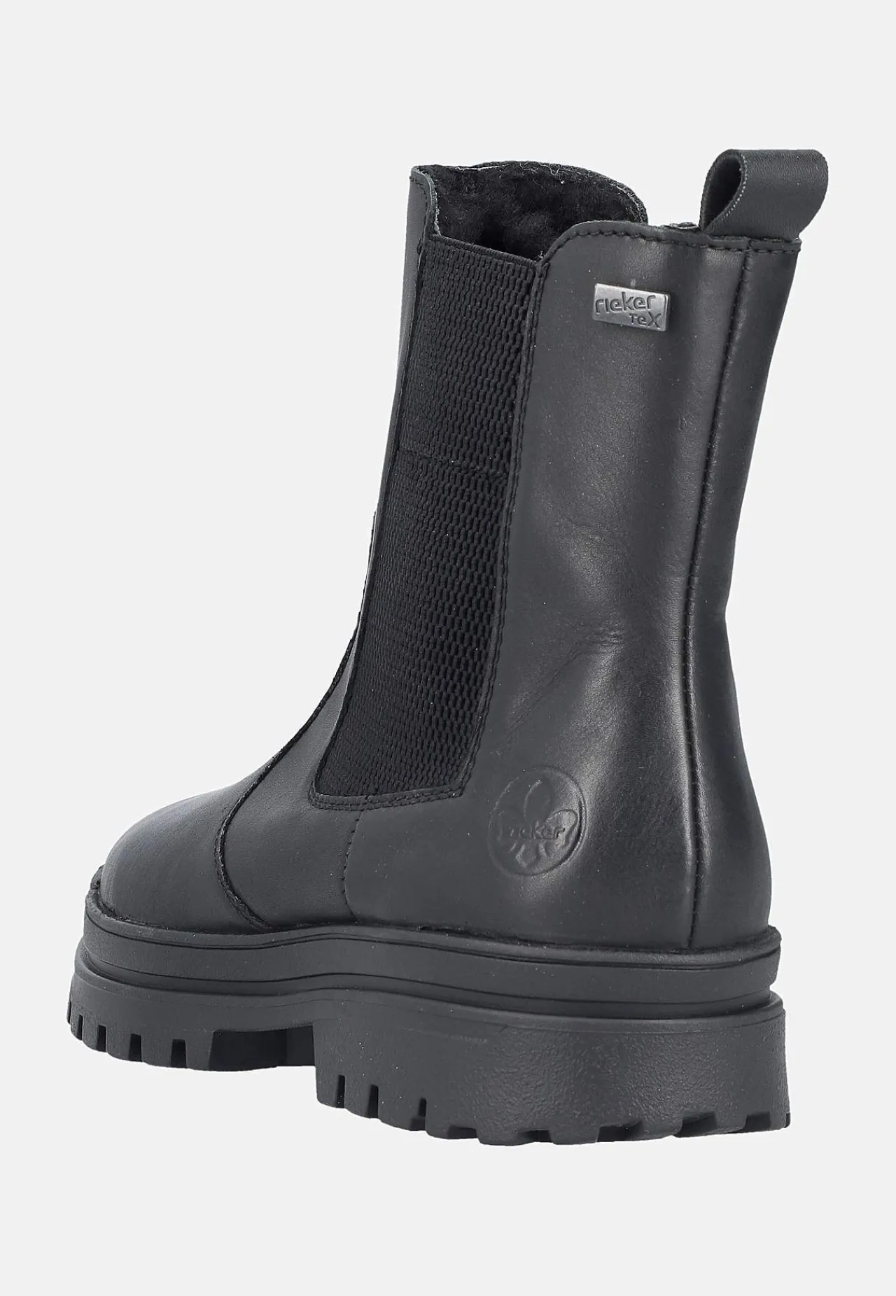 Lædersko|Boots-Rieker Skindstøvle med udtrækkelige crampons Sort