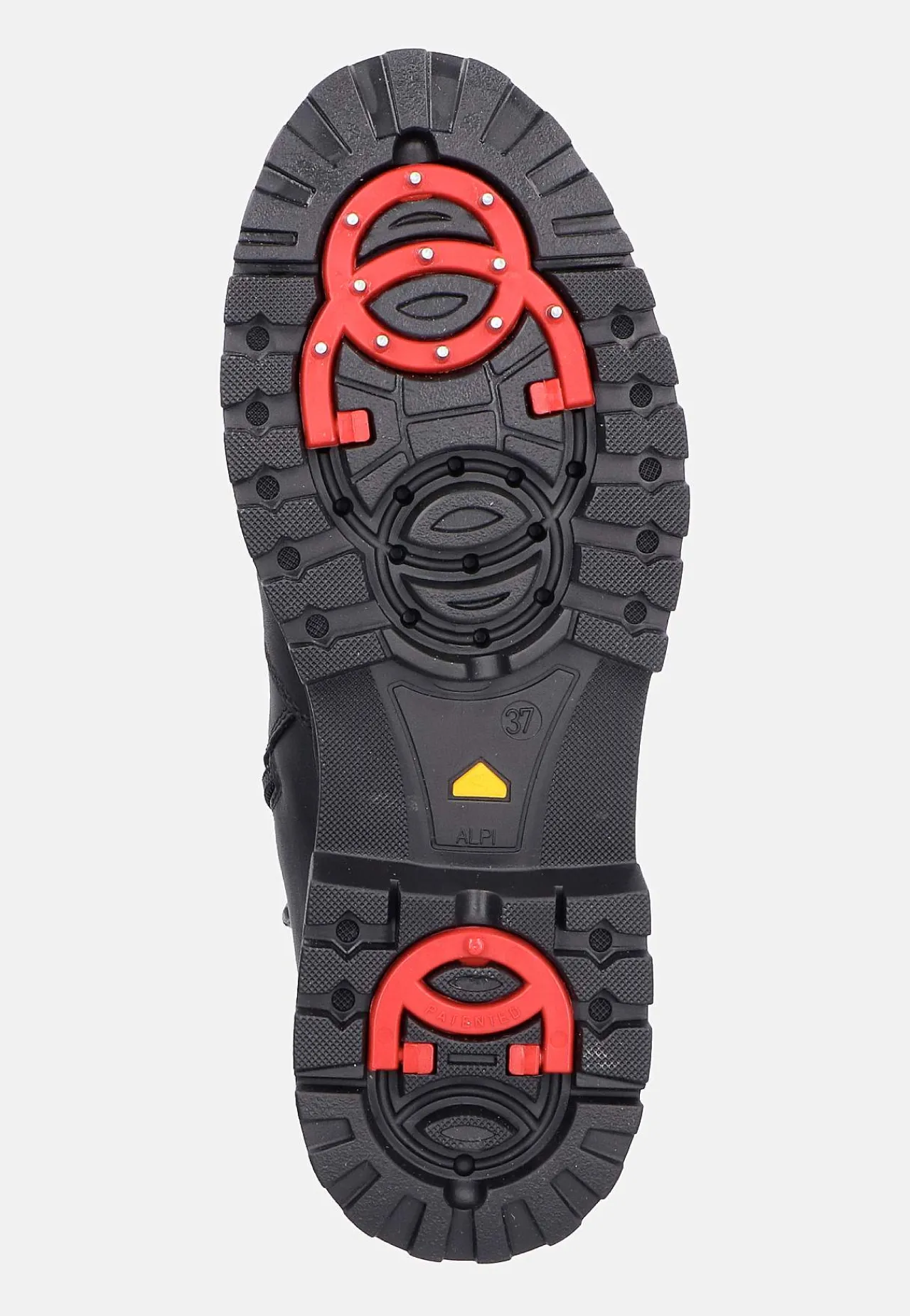 Lædersko|Boots-Rieker Skindstøvle med udtrækkelige crampons Sort
