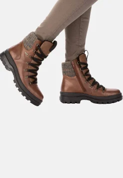 Lædersko|Boots-Rieker Skindstøvle med udtrækkelige crampons Brun