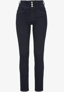 Høj Talje|Ankeljeans- Smalle jeans med høj talje - tre længder Jennifer Mørk denim / Ikke vasket
