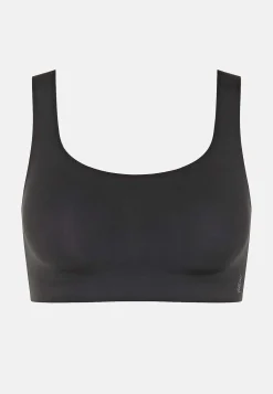 Undertøj|Bh-Sloggi Sømløs BH-top i superblød mikrofiber Zero Feel 2.0 Sort