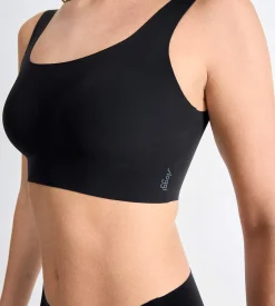 Undertøj|Bh-Sloggi Sømløs BH-top i superblød mikrofiber Zero Feel 2.0 Sort