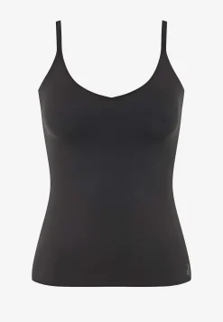 Tanktoppe|Toppe Og Tanktoppe- Sømløs top med justerbare skulderstropper ZERO Feel 2.0 Spaghetti top Sort