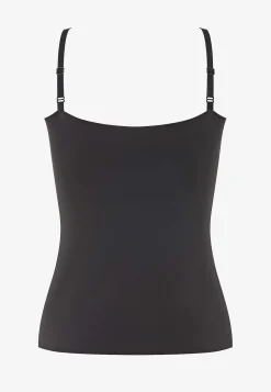 Tanktoppe|Toppe Og Tanktoppe- Sømløs top med justerbare skulderstropper ZERO Feel 2.0 Spaghetti top Sort