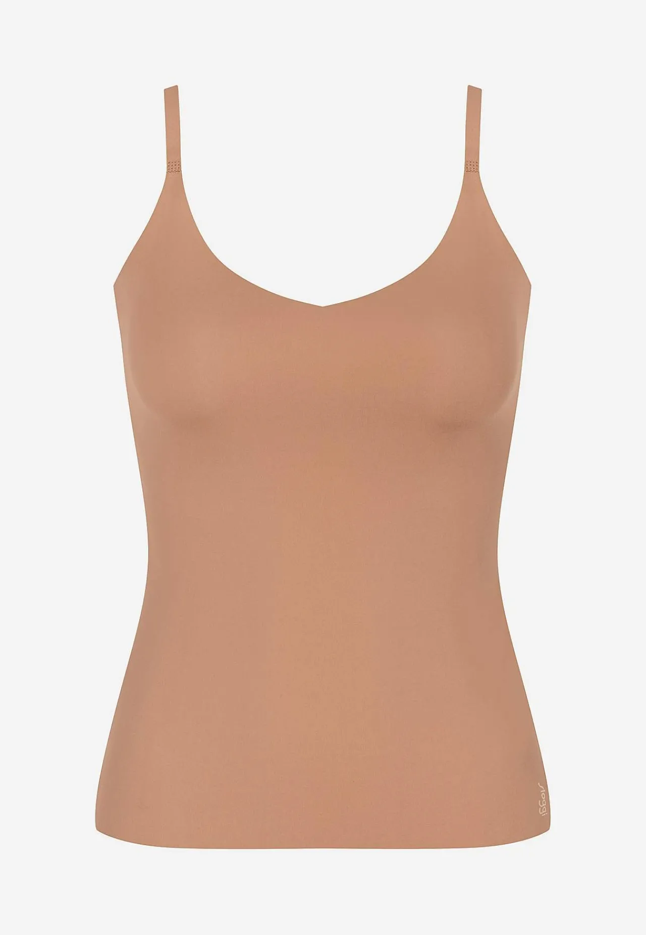 Tanktoppe|Toppe Og Tanktoppe- Sømløs top med justerbare skulderstropper ZERO Feel 2.0 Spaghetti top Brun