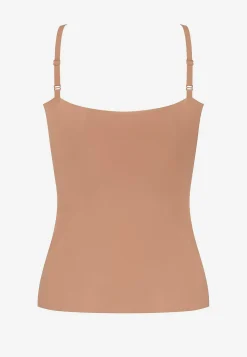 Tanktoppe|Toppe Og Tanktoppe- Sømløs top med justerbare skulderstropper ZERO Feel 2.0 Spaghetti top Brun
