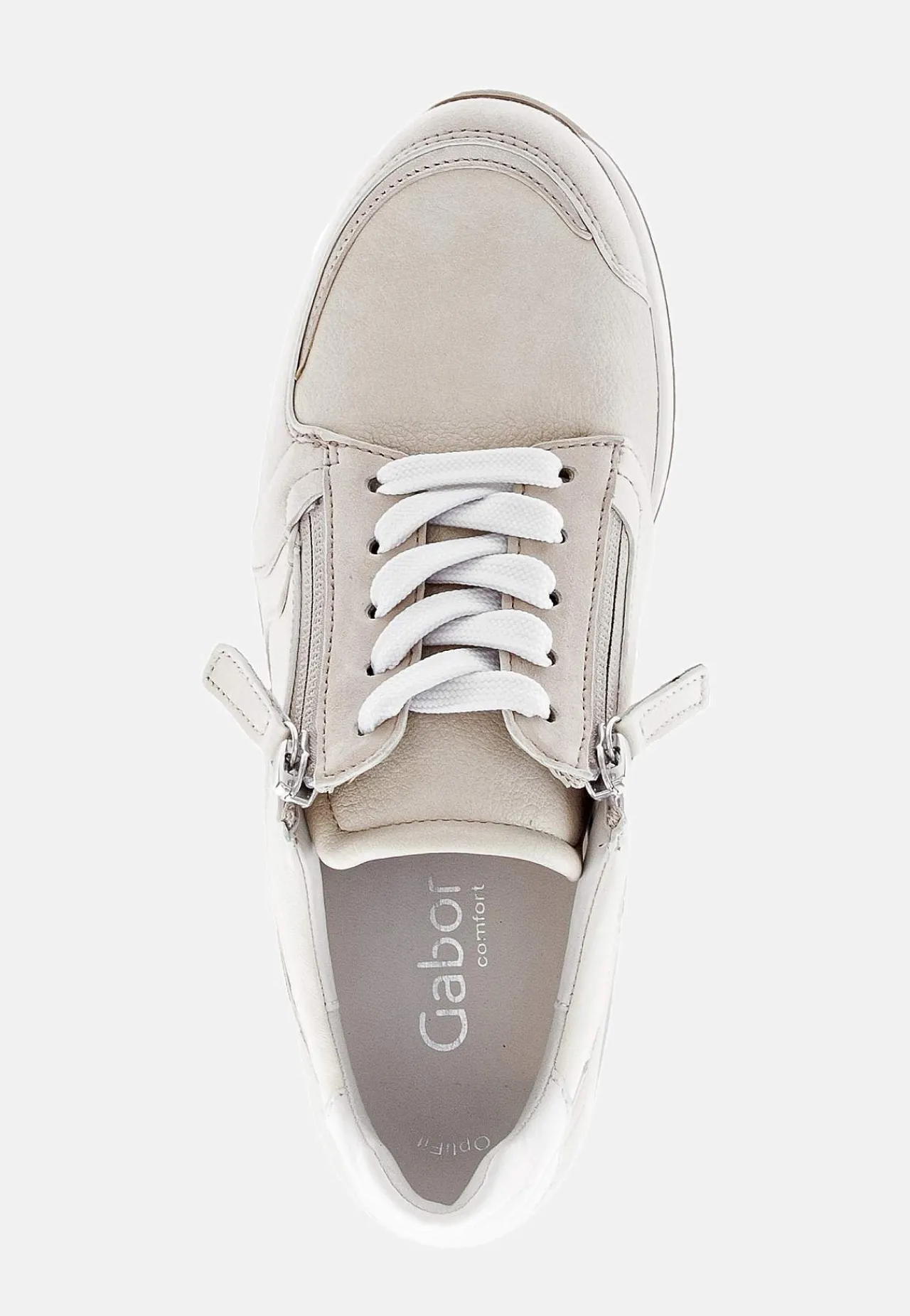 Sneakers|Lædersko- Sneakers Hallux valgus Lys beige