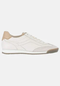 Sneakers|Lædersko- Sneakers i læder Lys beige