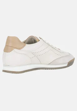 Sneakers|Lædersko- Sneakers i læder Lys beige