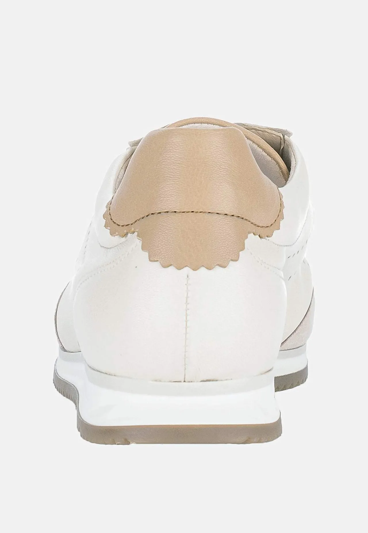 Sneakers|Lædersko- Sneakers i læder Lys beige