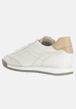 Sneakers|Lædersko- Sneakers i læder Lys beige