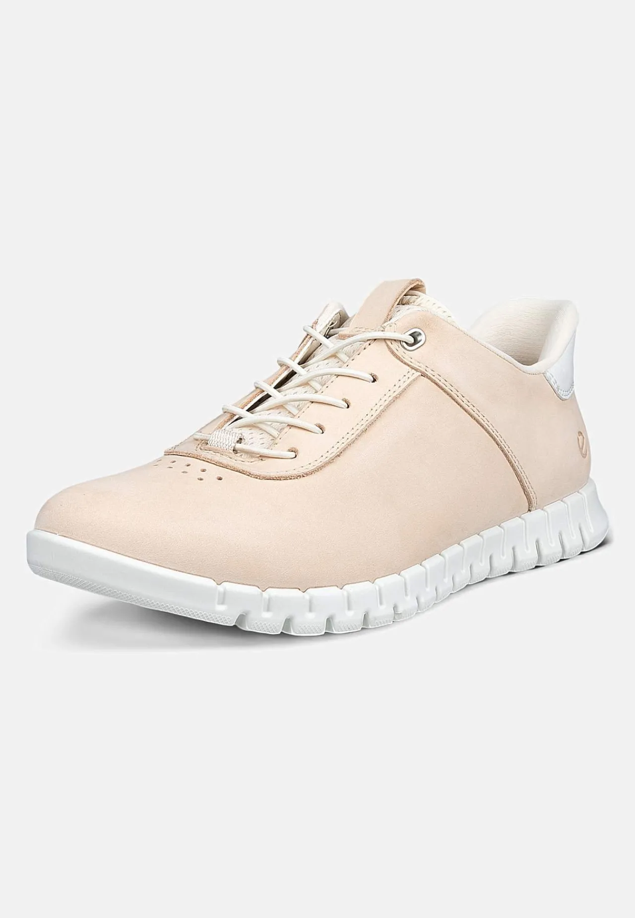 Sneakers|Lædersko-Ecco Sneakers i læder Gruuv Lite Easy Slip Beige