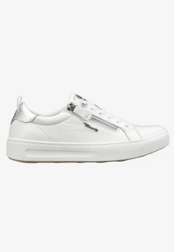 Sneakers|Lædersko- Sneakers i patentlæder Hvid