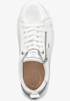 Sneakers|Lædersko- Sneakers i patentlæder Hvid