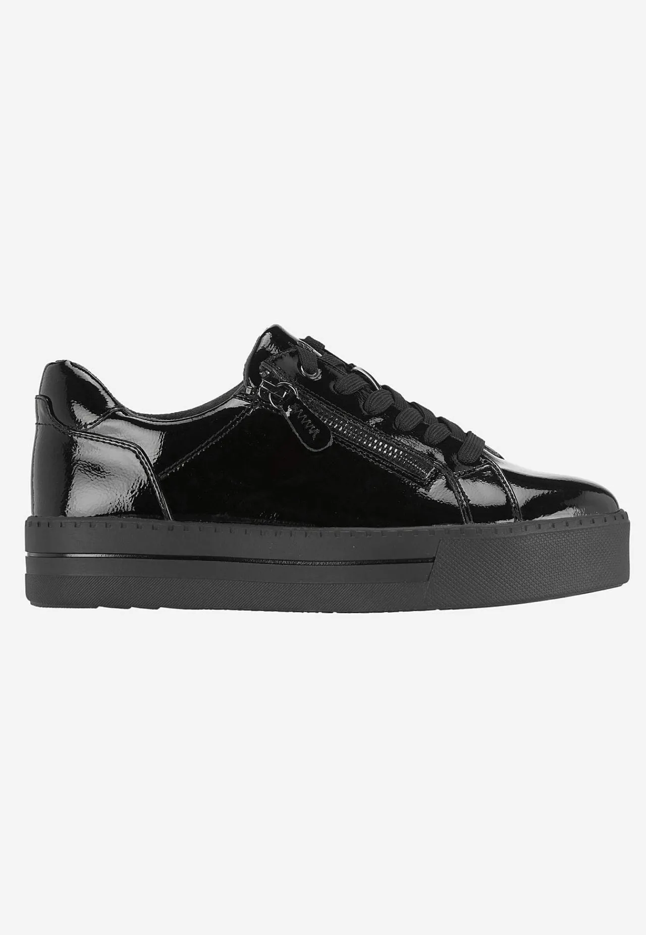 Sneakers|Bred Læst-Jana Sneakers med lynlås Sort