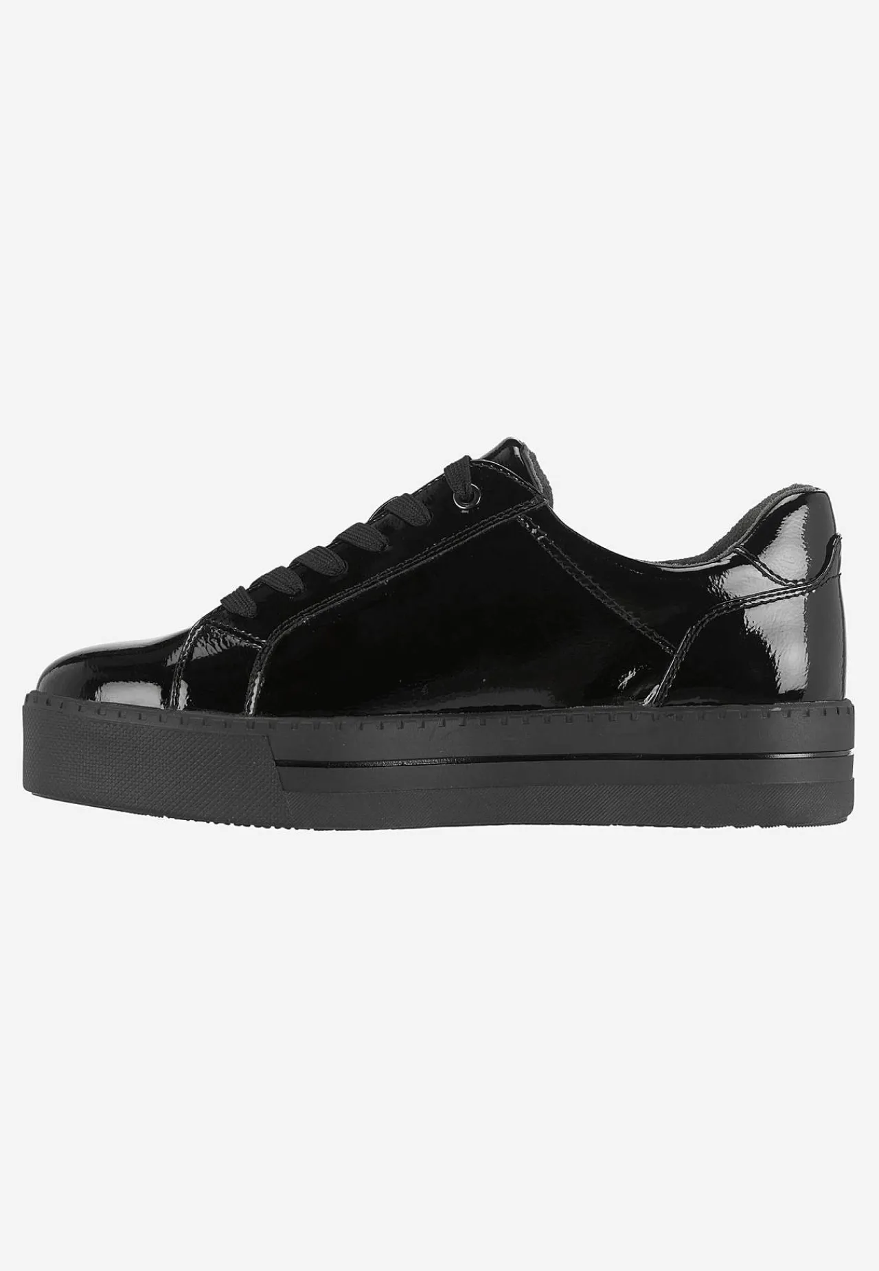Sneakers|Bred Læst-Jana Sneakers med lynlås Sort