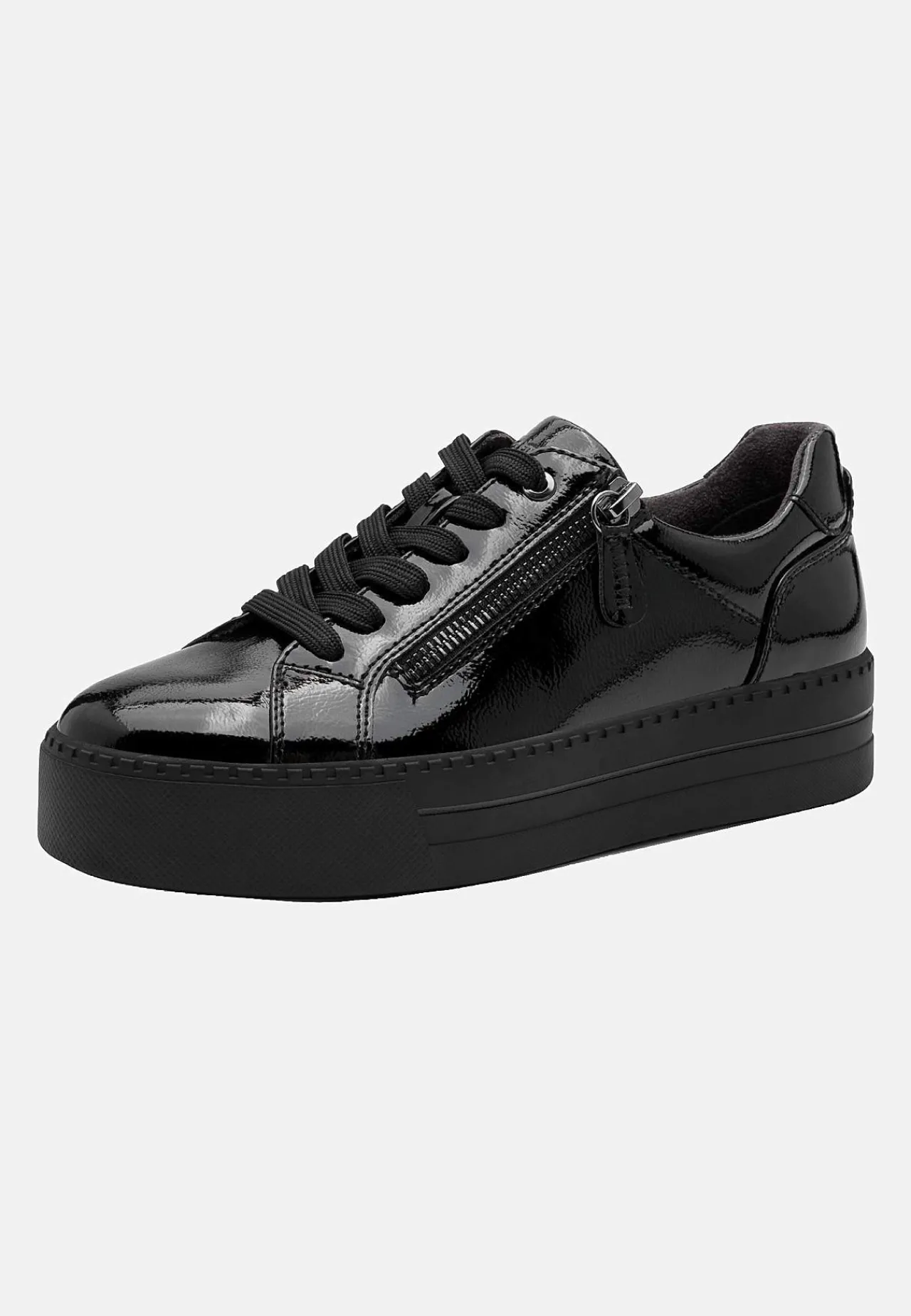 Sneakers|Bred Læst-Jana Sneakers med lynlås Sort