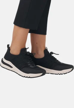 Sneakers|Bred Læst-Rieker Sneakers med snoretræk Sort