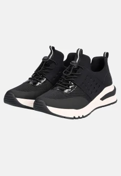 Sneakers|Bred Læst-Rieker Sneakers med snoretræk Sort