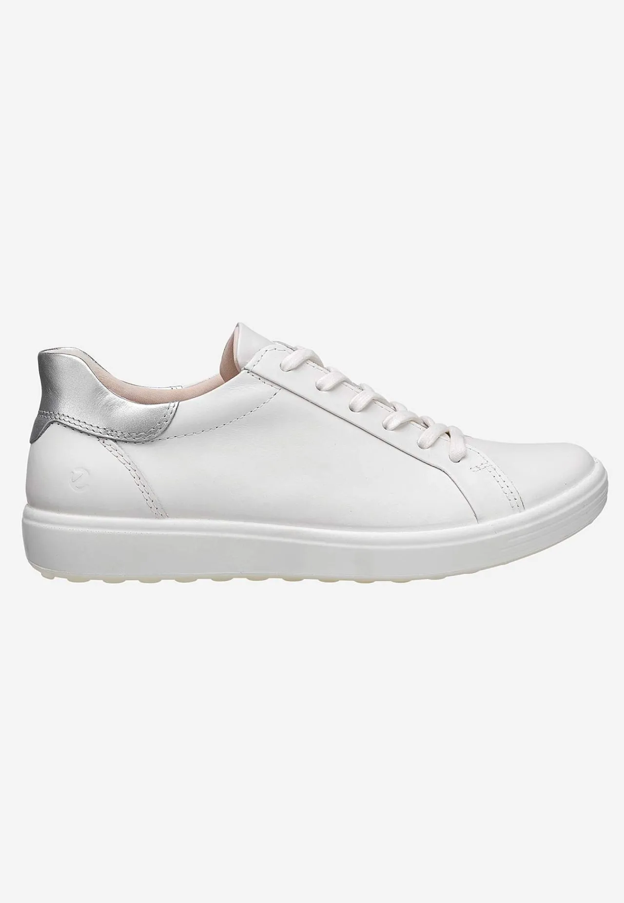 Sneakers|Lædersko-Ecco Sneakers Soft 7 Easy Slip Hvid / Sølv