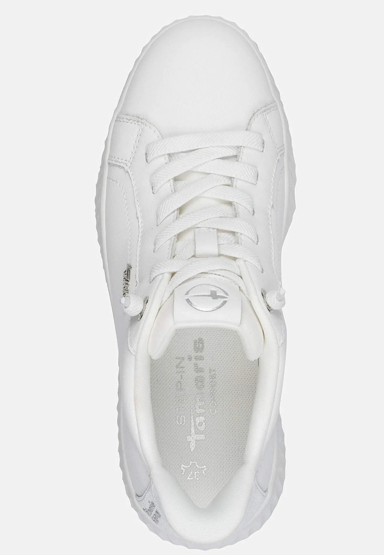 Sneakers|Lædersko-Tamaris Sneakers Step in Hvid