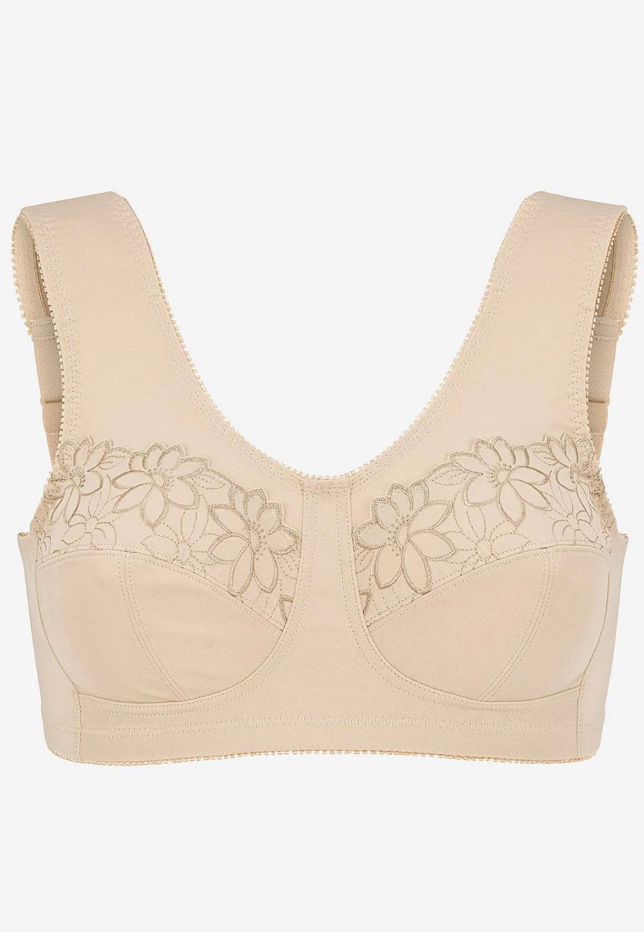 2-Pack|Undertøj-Cellbes of Sweden Soft BH med broderi Lily 2-pack Sort + Beige