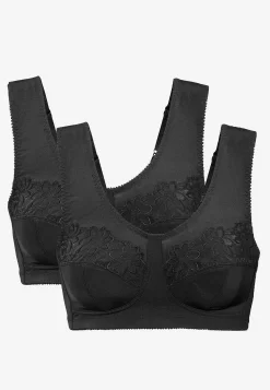 2-Pack|Undertøj-Cellbes of Sweden Soft BH med broderi Lily 2-pack Sort + Sort