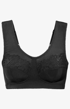 2-Pack|Undertøj-Cellbes of Sweden Soft BH med broderi Lily 2-pack Sort + Sort